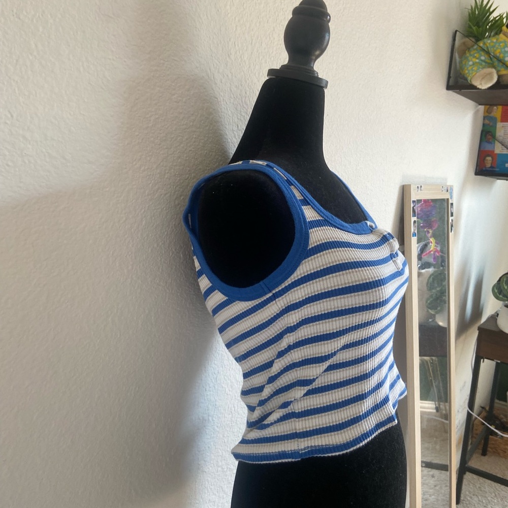 Cotton On Blue and White Striped Tank Top